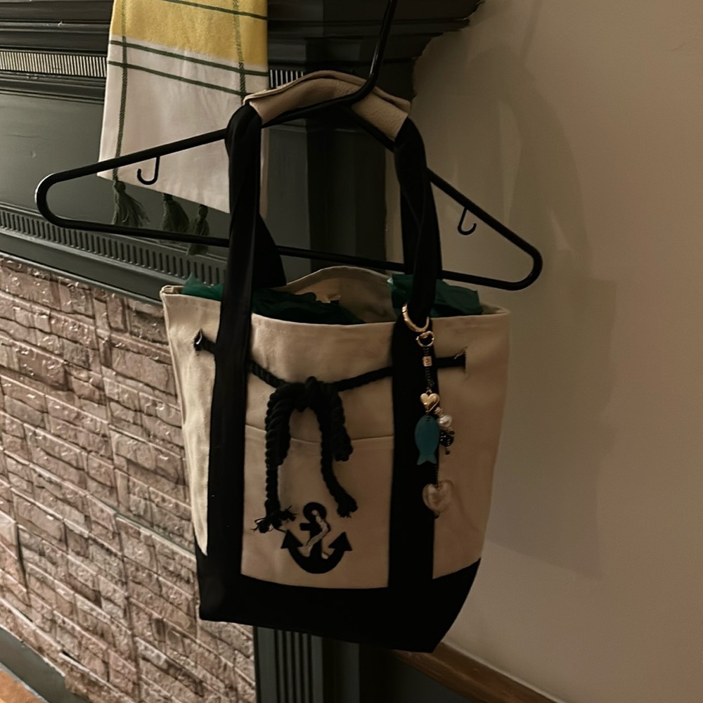The Boatkin Canvas Tote Bag with Anchor Design